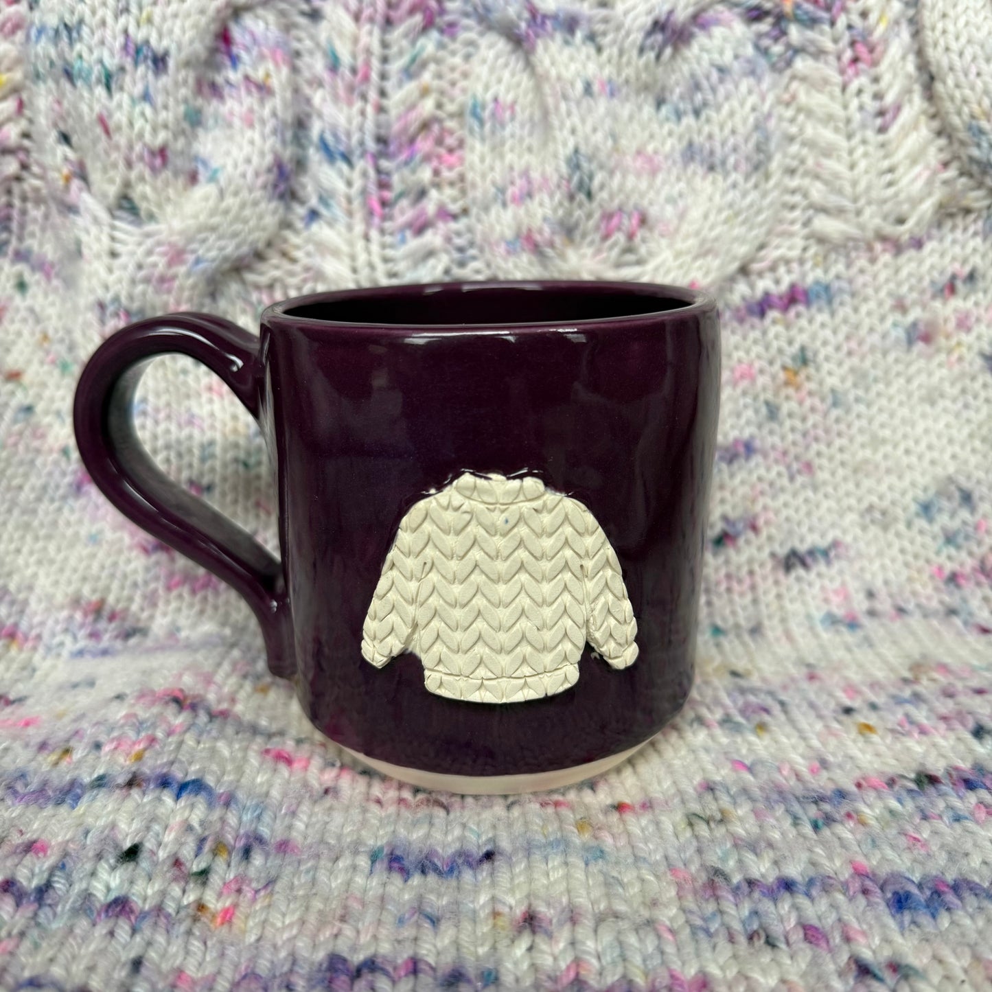 14oz purple sweater mug