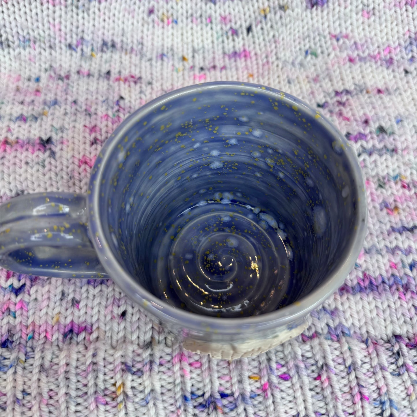 12oz purple speckles sweater mug