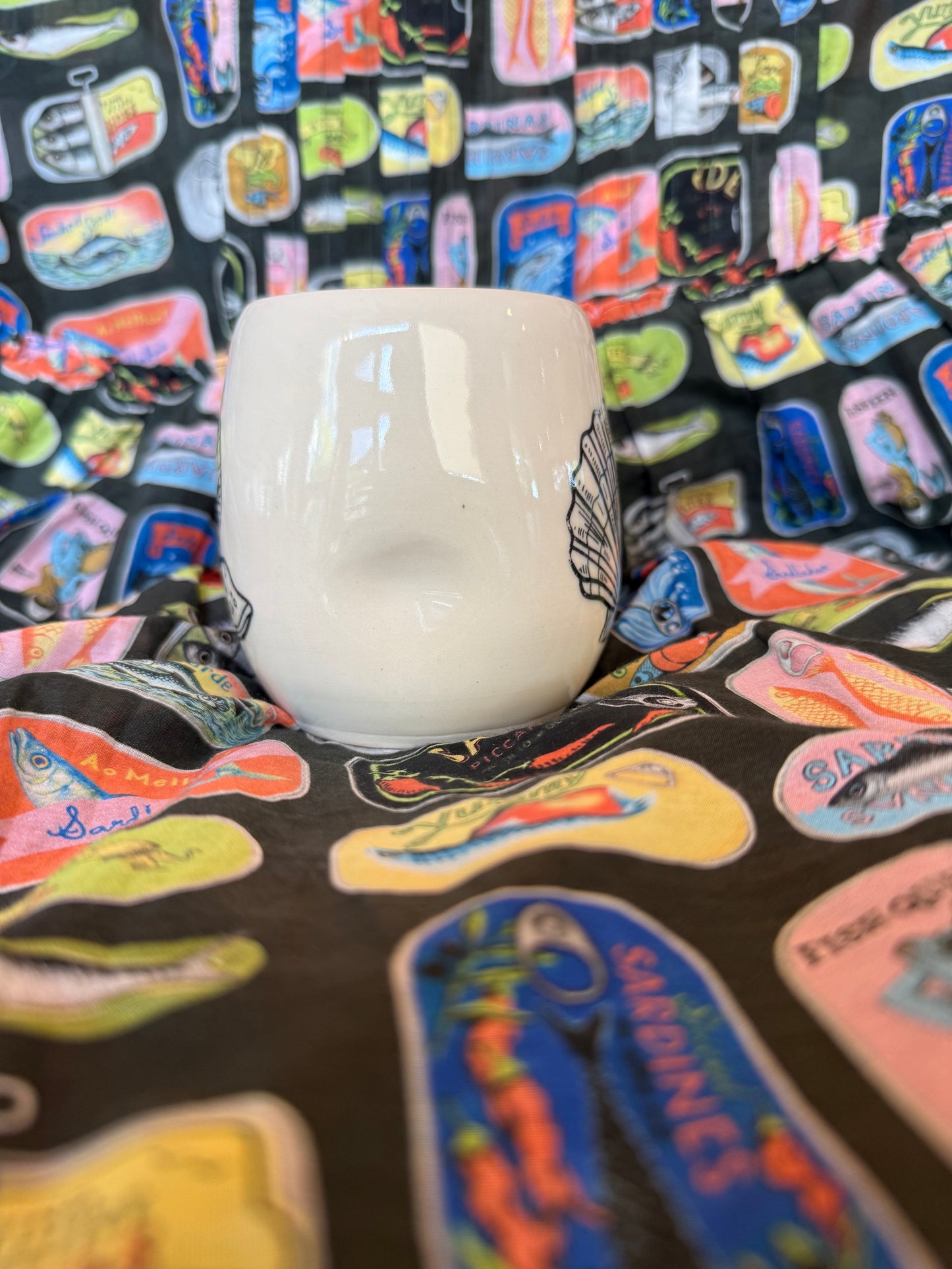 8oz sea shell “thumb cup”