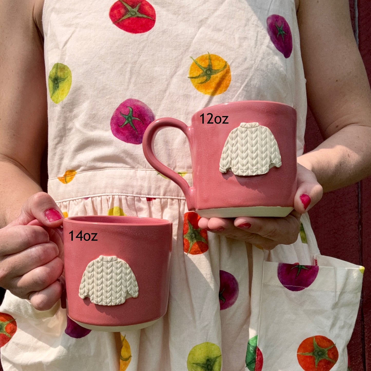 pink sweater mug