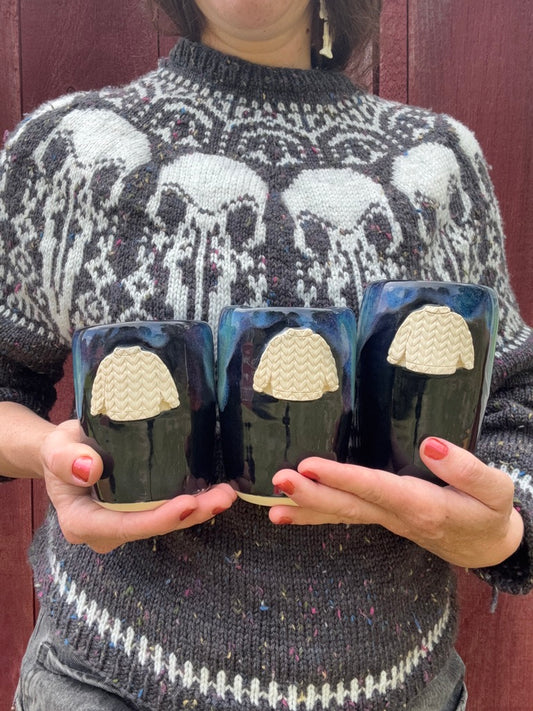 night sky sweater tumbler