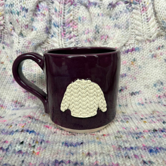 14oz purple sweater mug