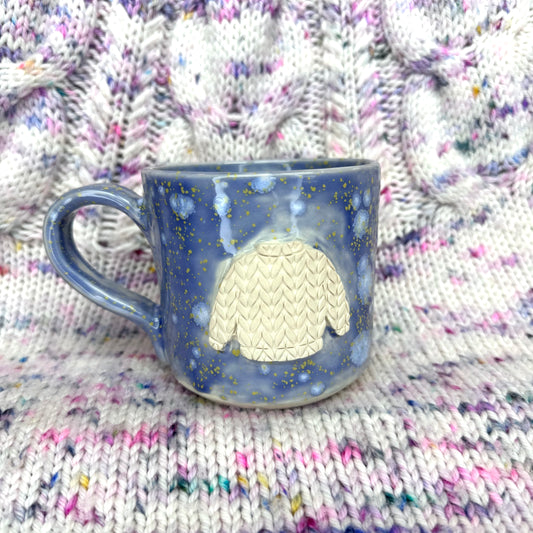 12oz purple speckles sweater mug