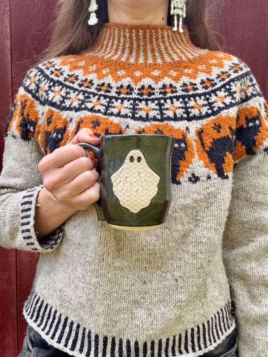 sweater ghost mug