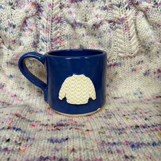 12oz blue sweater mug