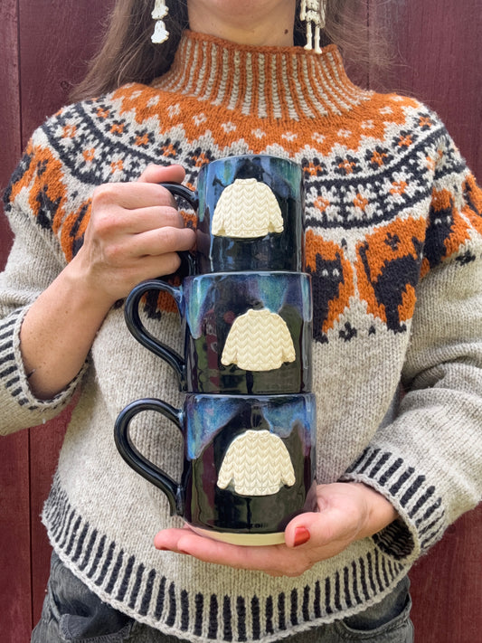 night sky sweater mug