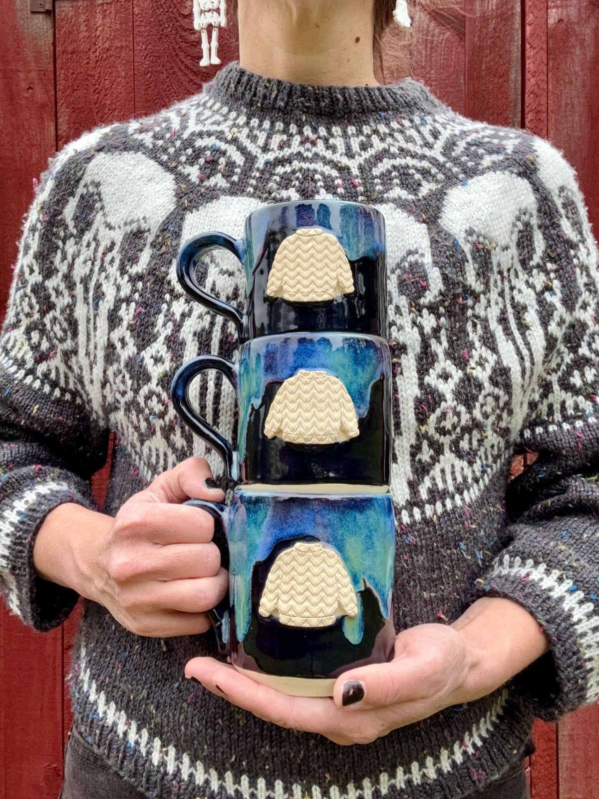 night sky sweater mug