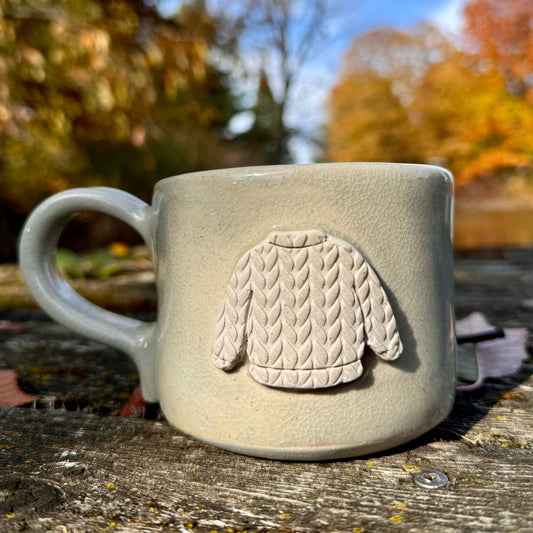 12oz light green sweater mug