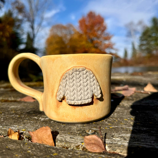 12oz yellow sweater mug