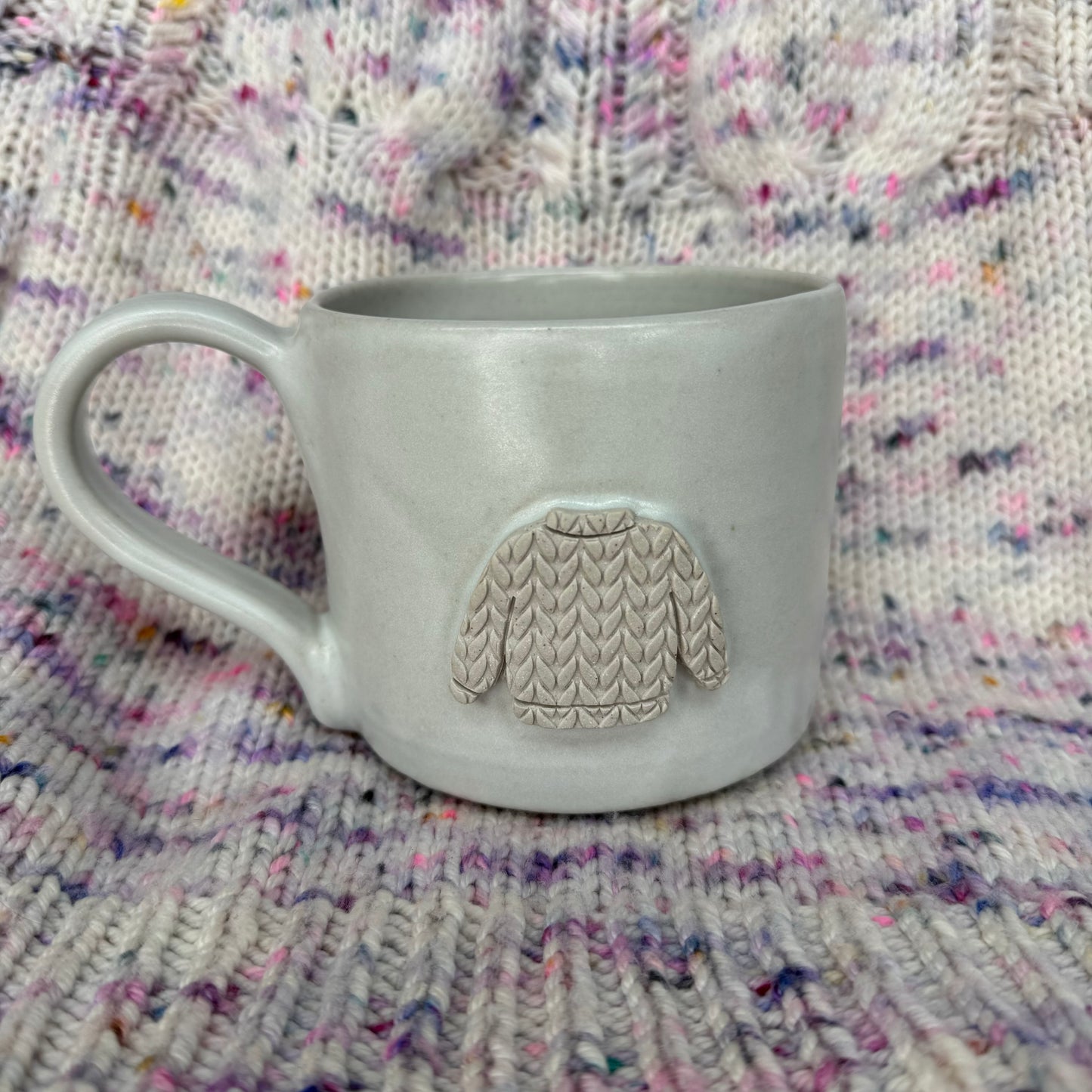 18oz white sweater mug